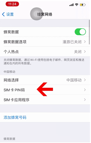 通山苹果14维修网分享如何给iPhone14的SIM卡设置密码 