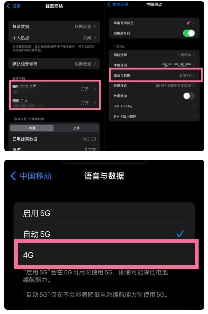 通山苹果手机维修分享iPhone14如何切换4G/5G? iPhone14 5G网络切换方法 